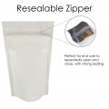 150g White Paper With Valve Stand Up Pouch/Bag with Zip Lock [SP3]