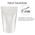 500g White Shiny Stand Up Pouch/Bag with Zip Lock [SP5]
