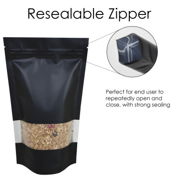 40g Window Black Matt Stand Up Pouch/Bag with Zip Lock [SP1] 