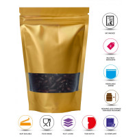 40g Window Gold Matt Stand Up Pouch/Bag with Zip Lock [SP1] 