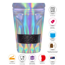 1kg Window Holographic Stand Up Pouch/Bag with Zip Lock [SP6]