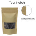 100g Window Kraft Paper Stand Up Pouch/Bag with Zip Lock [SP9]