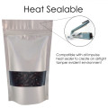 40g Window Silver Matt Stand Up Pouch/Bag with Zip Lock [SP1] 