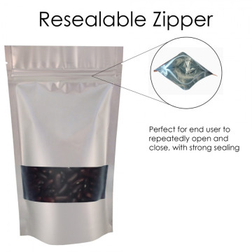 40g Window Silver Matt Stand Up Pouch/Bag with Zip Lock [SP1] 