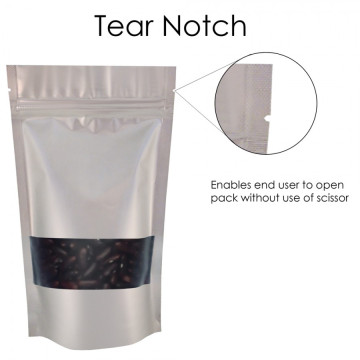 40g Window Silver Matt Stand Up Pouch/Bag with Zip Lock [SP1] 