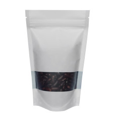 1kg Window White Matt Stand Up Pouch/Bag with Zip Lock [SP6]