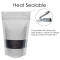 500g Window White Matt Stand Up Pouch/Bag with Zip Lock [SP5]