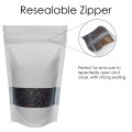 500g Window White Matt Stand Up Pouch/Bag with Zip Lock [SP5]