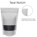 500g Window White Matt Stand Up Pouch/Bag with Zip Lock [SP5]