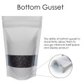 500g Window White Matt Stand Up Pouch/Bag with Zip Lock [SP5]