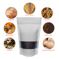 500g Window White Matt Stand Up Pouch/Bag with Zip Lock [SP5]