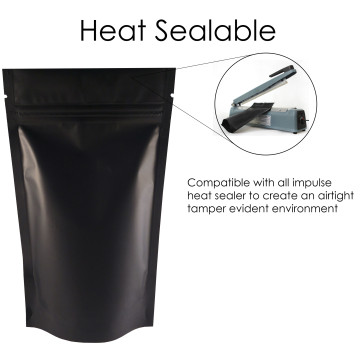 70g Black Matt Stand Up Pouch/Bag with Zip Lock [SP2]
