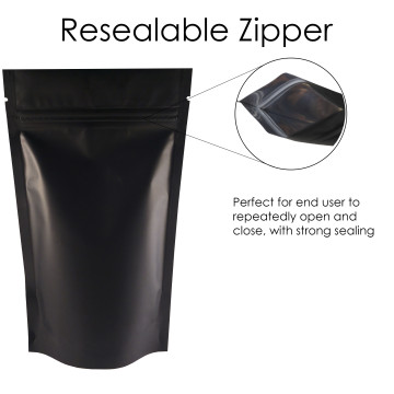 70g Black Matt Stand Up Pouch/Bag with Zip Lock [SP2]