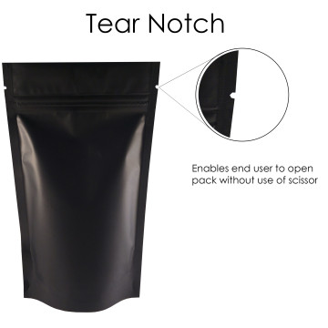 70g Black Matt Stand Up Pouch/Bag with Zip Lock [SP2]