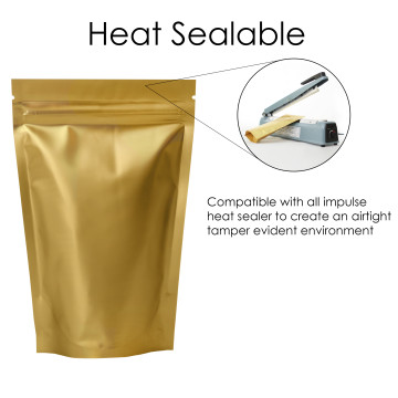 70g Gold Matt Stand Up Pouch/Bag with Zip Lock [SP2]