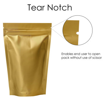 70g Gold Matt Stand Up Pouch/Bag with Zip Lock [SP2]
