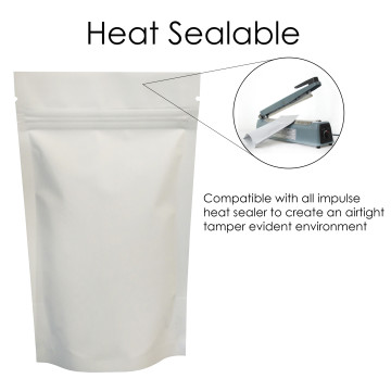 40g White Matt Stand Up Pouch/Bag with Zip Lock [SP1]