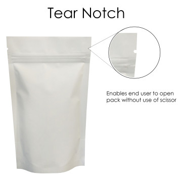 40g White Matt Stand Up Pouch/Bag with Zip Lock [SP1]