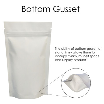 40g White Matt Stand Up Pouch/Bag with Zip Lock [SP1]
